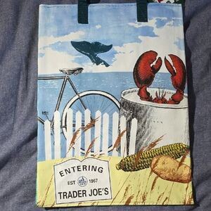 Trader Joe's Blue and Red Tote Bag
